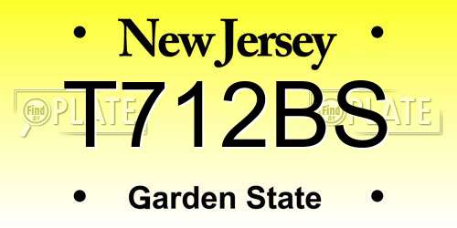 T712BS New Jersey License Plate
