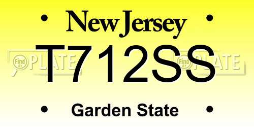 T712SS New Jersey License Plate