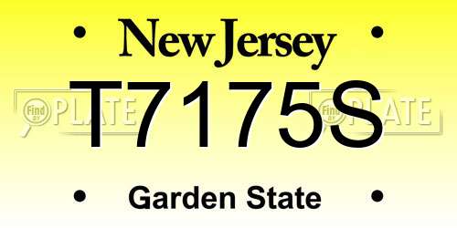 T7175S New Jersey License Plate