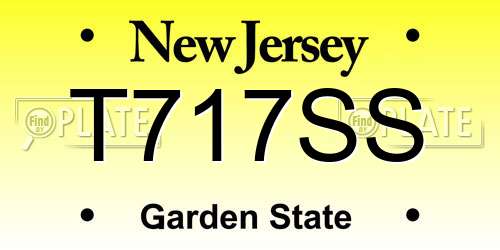 T717SS New Jersey License Plate