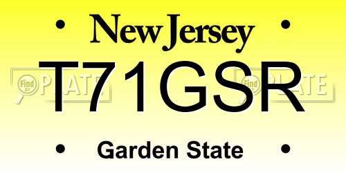 T71GSR New Jersey License Plate