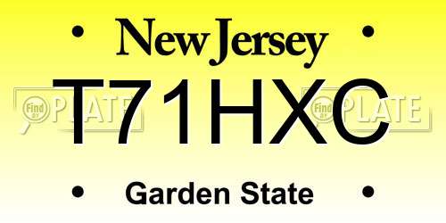 T71HXC New Jersey License Plate