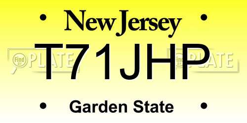 T71JHP New Jersey License Plate