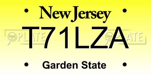 T71LZA New Jersey License Plate