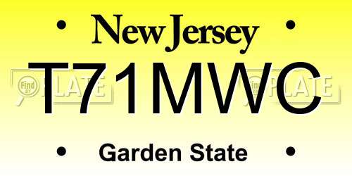 T71MWC New Jersey License Plate