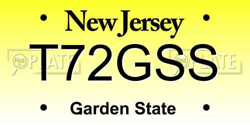 T72GSS New Jersey License Plate