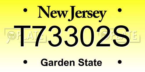 T73302S New Jersey License Plate