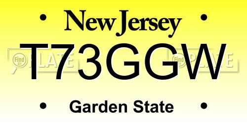 T73GGW New Jersey License Plate