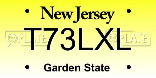 T73LXL New Jersey License Plate