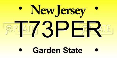 T73PER New Jersey License Plate