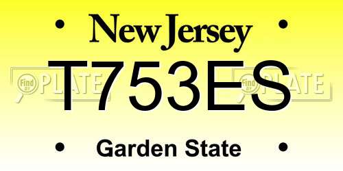 T753ES New Jersey License Plate