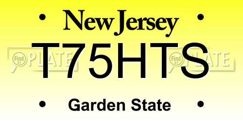 T75HTS New Jersey License Plate