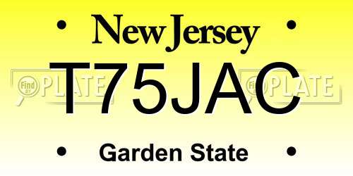 T75JAC New Jersey License Plate