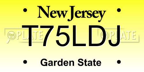 T75LDJ New Jersey License Plate