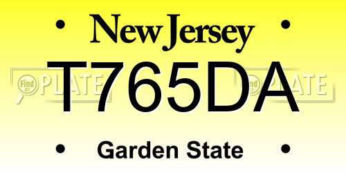 T765DA New Jersey License Plate
