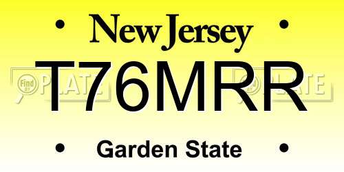 T76MRR New Jersey License Plate