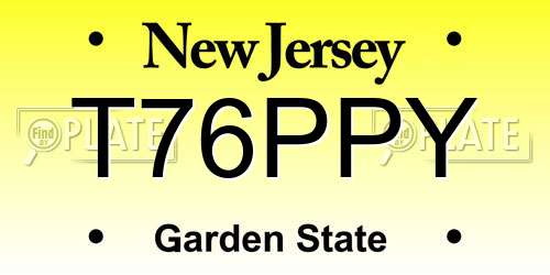 T76PPY New Jersey License Plate