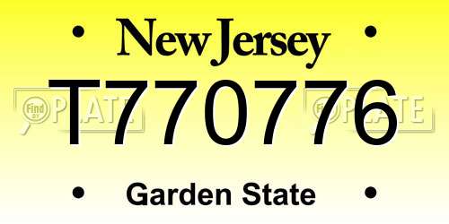 T770776 New Jersey License Plate