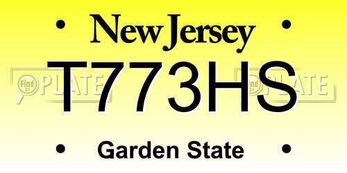 T773HS New Jersey License Plate