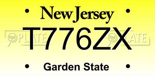 T776ZX New Jersey License Plate