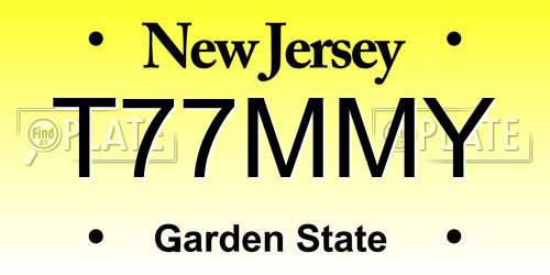 T77MMY New Jersey License Plate