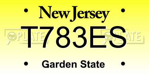 T783ES New Jersey License Plate