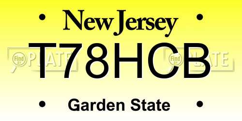 T78HCB New Jersey License Plate