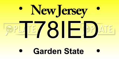T78IED New Jersey License Plate