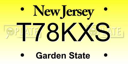 T78KXS New Jersey License Plate