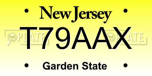 T79AAX New Jersey License Plate