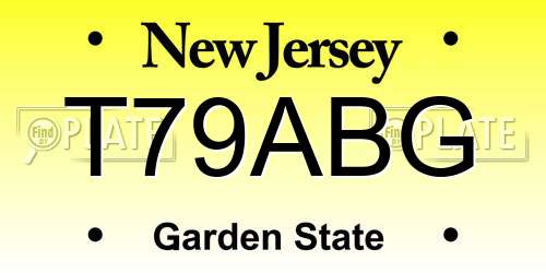 T79ABG New Jersey License Plate