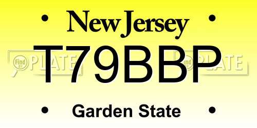 T79BBP New Jersey License Plate