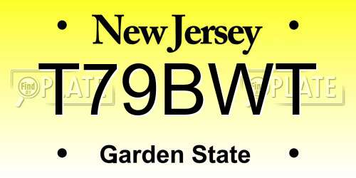 T79BWT New Jersey License Plate