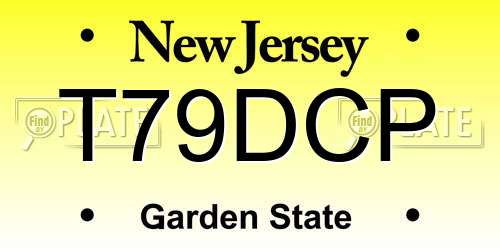 T79DCP New Jersey License Plate