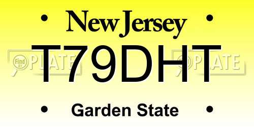 T79DHT New Jersey License Plate