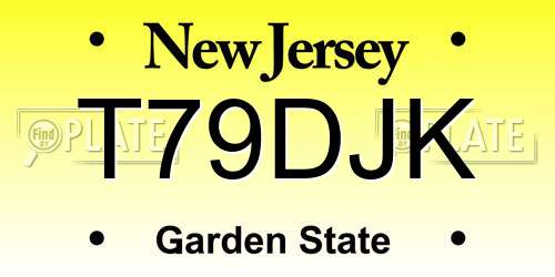 T79DJK New Jersey License Plate
