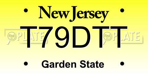 T79DTT New Jersey License Plate