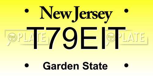 T79EIT New Jersey License Plate