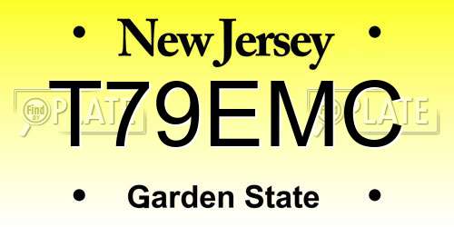 T79EMC New Jersey License Plate