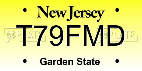 T79FMD New Jersey License Plate