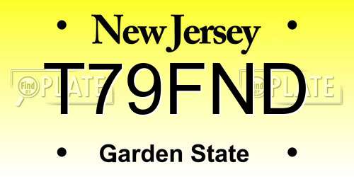 T79FND New Jersey License Plate