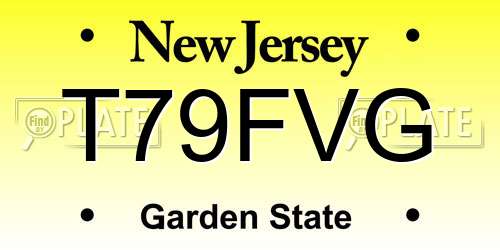 T79FVG New Jersey License Plate