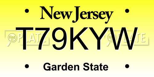 T79KYW New Jersey License Plate