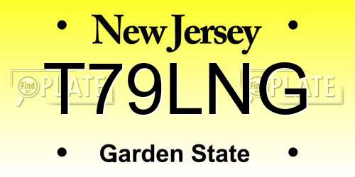 T79LNG New Jersey License Plate
