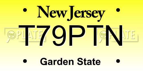 T79PTN New Jersey License Plate