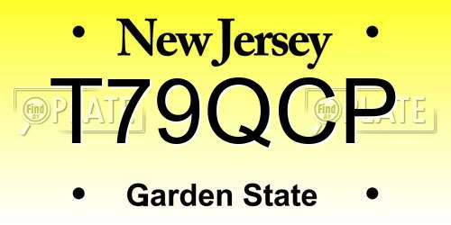 T79QCP New Jersey License Plate