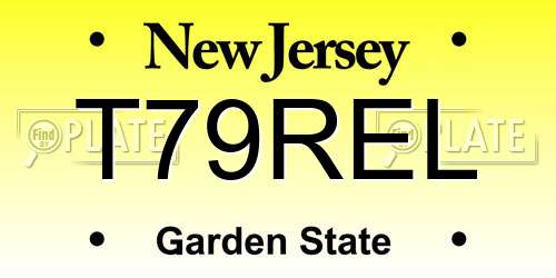 T79REL New Jersey License Plate