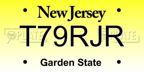 T79RJR New Jersey License Plate