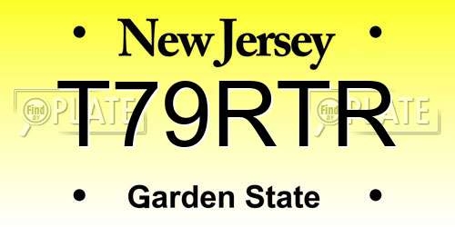 T79RTR New Jersey License Plate