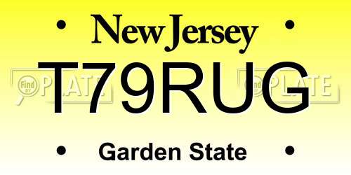T79RUG New Jersey License Plate